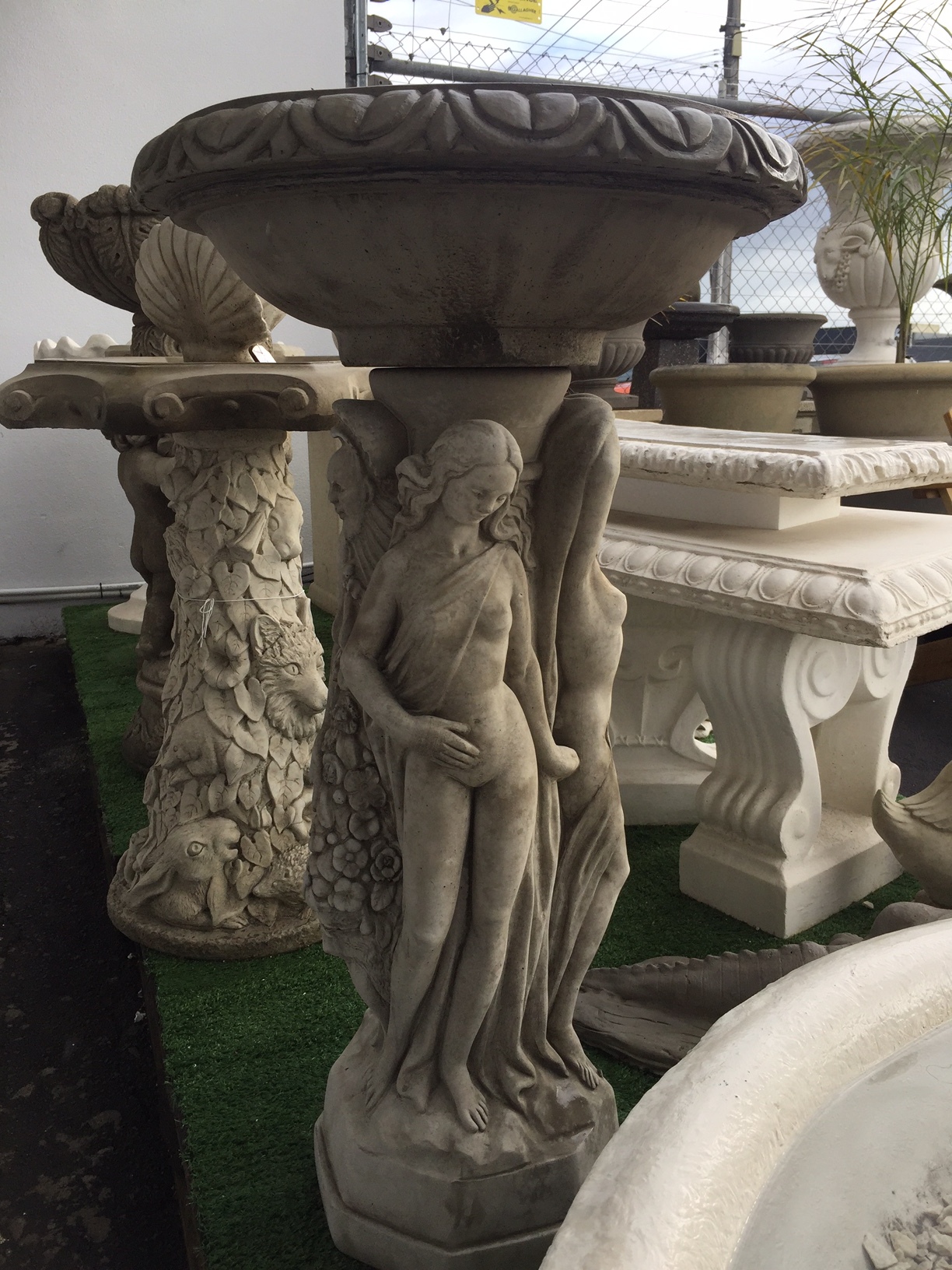 Three Graces Birdbath
